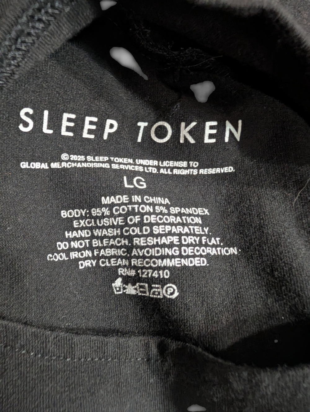 🖤 Sleep Token Cutout Harness Top Fishnet Layered Goth Alt Band Tee Women’s L - Picture 7 of 8
